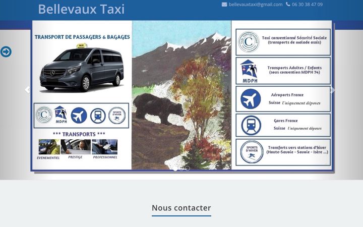 Zrzut ekranu bellevauxtaxi.fr
