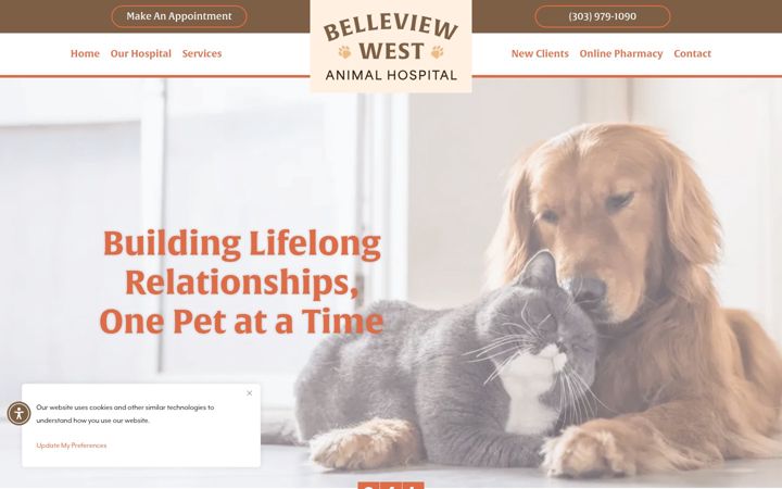 Screenshot of belleviewwestanimalhospital.com