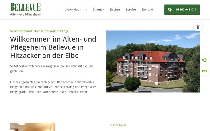 Screenshot of bellevue-alten-und-pflegeheim.de