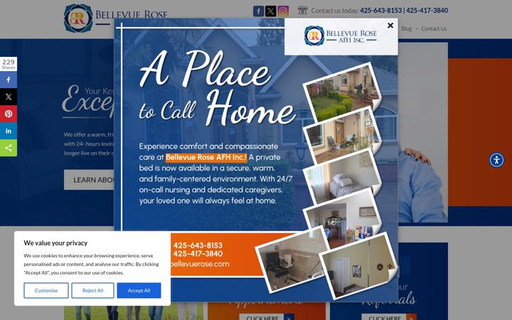 Screenshot of bellevuerose.com