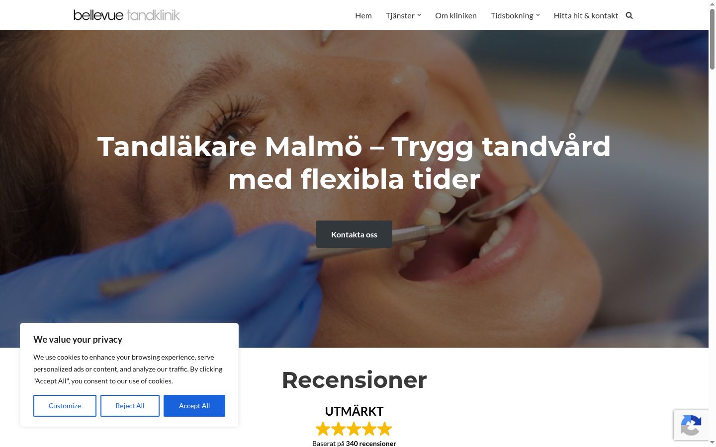 Captura de ecrã do banner de consentimento apresentado antes de qualquer interação