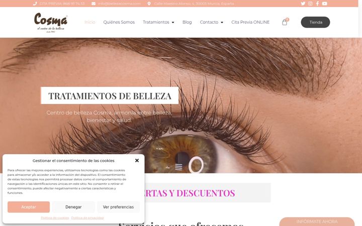 Screenshot of bellezacosma.com