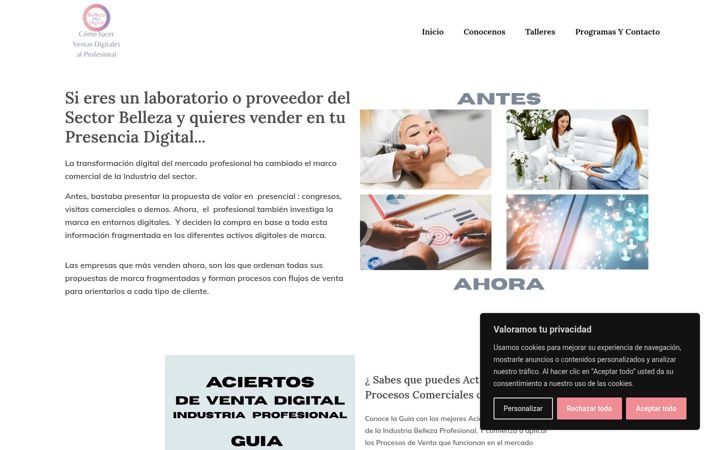 Screenshot of bellezaprodigital.com