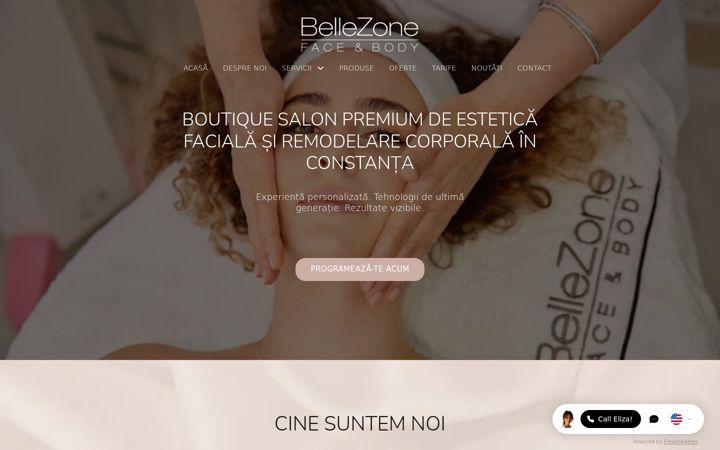 Screenshot van bellezone.ro
