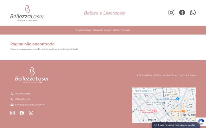 Screenshot of bellezzalaser.com.br