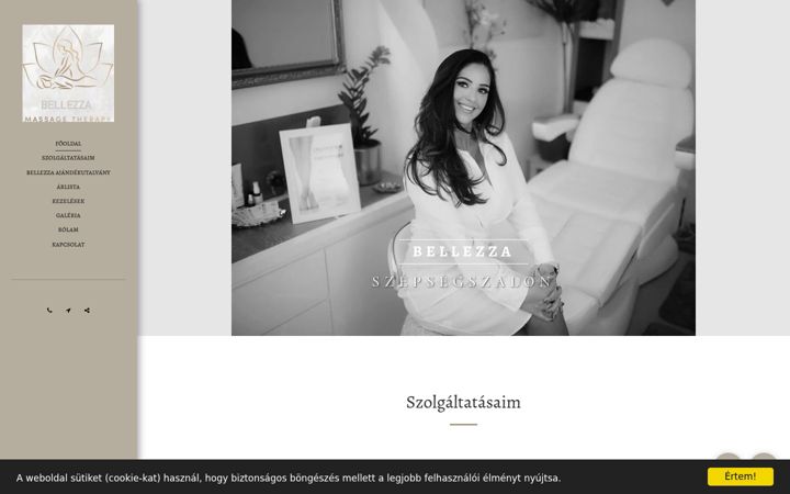 Screenshot of bellezzaszepsegszalon.com