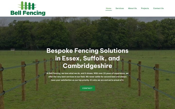 Screenshot of bellfencing.com
