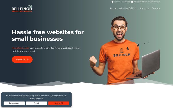 Screenshot of bellfinchwebsites.co.uk