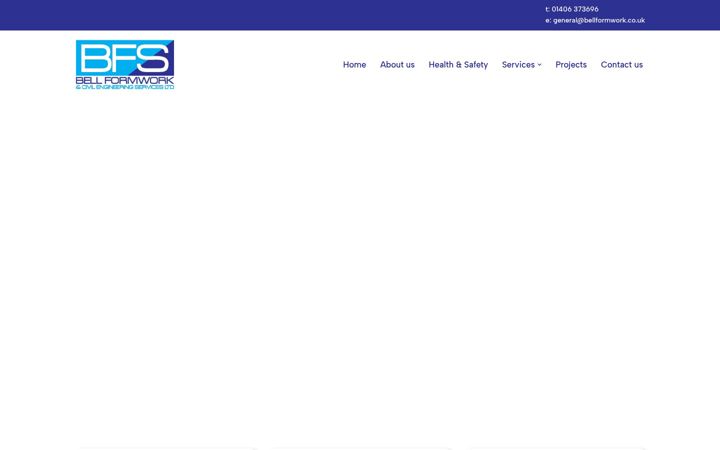Screenshot of bellformworkservices.co.uk