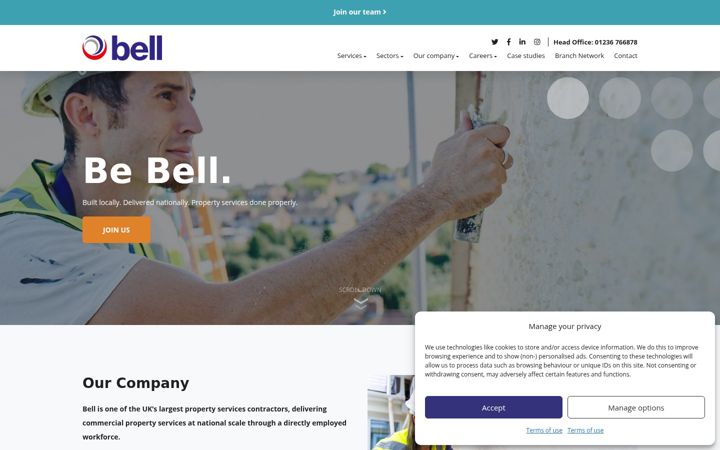 Screenshot of bellgroup.co.uk