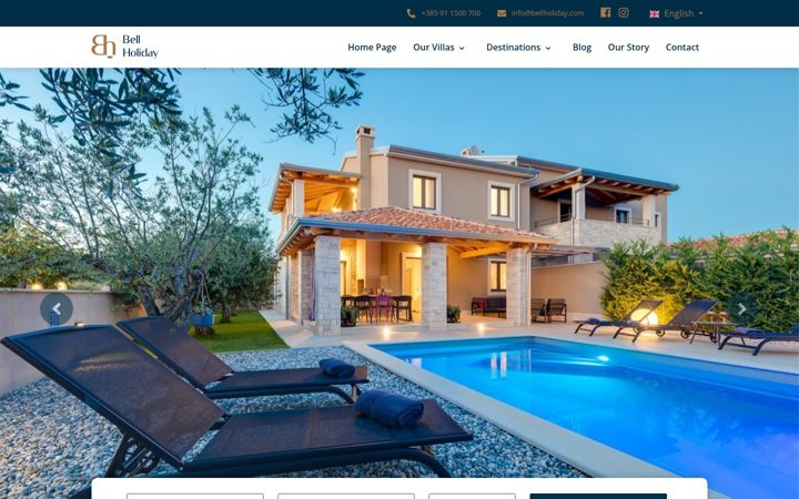 Screenshot of bellholiday.com