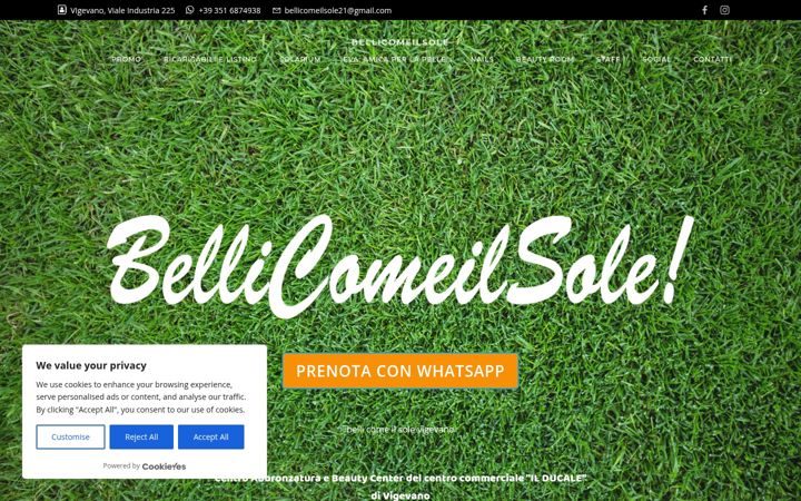 Screenshot of bellicomeilsole.com