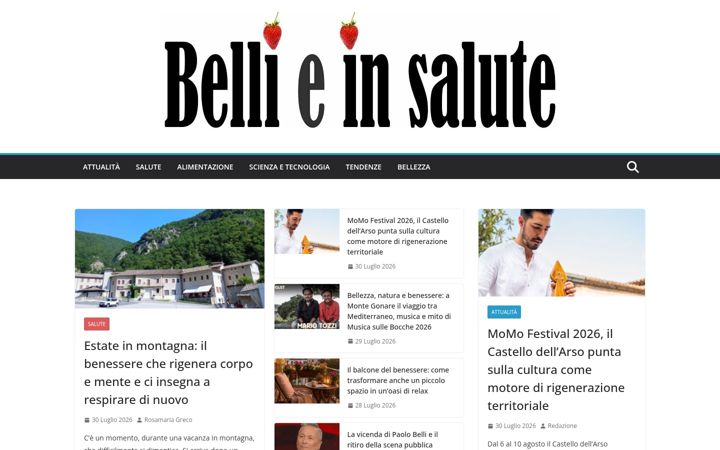 Screenshot of bellieinsalute.it