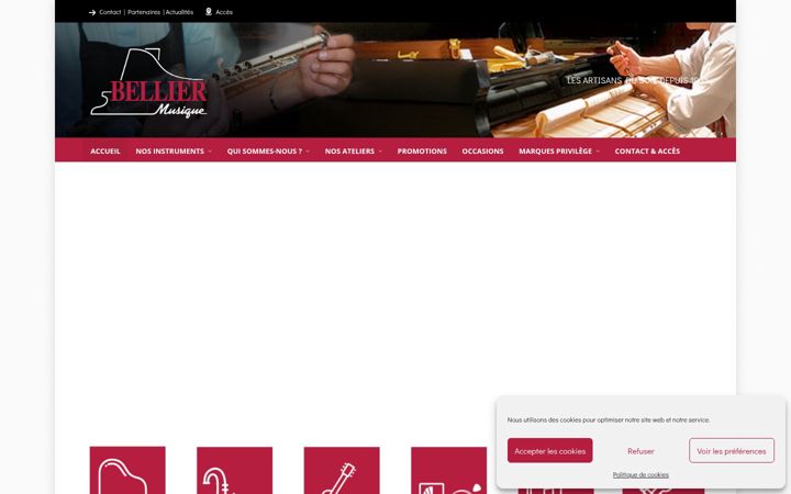 Screenshot of bellier-musique.com