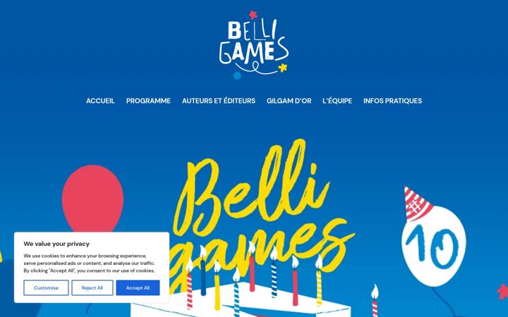 Screenshot of belligames.fr