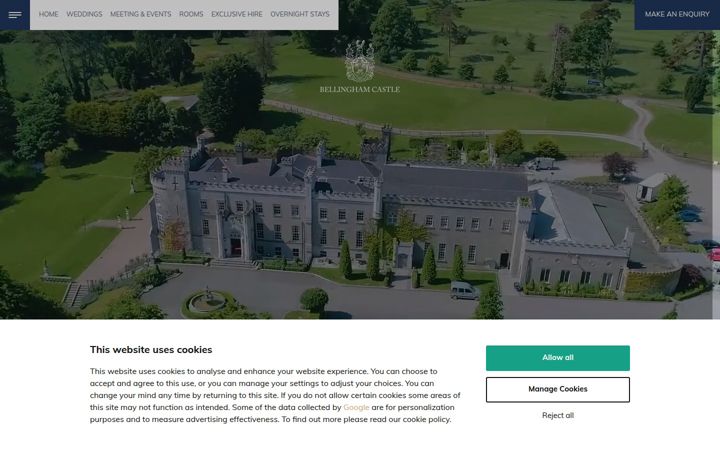Screenshot of bellinghamcastle.ie
