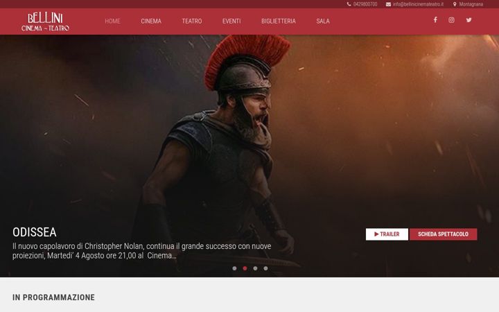 Screenshot of bellinicinemateatro.it