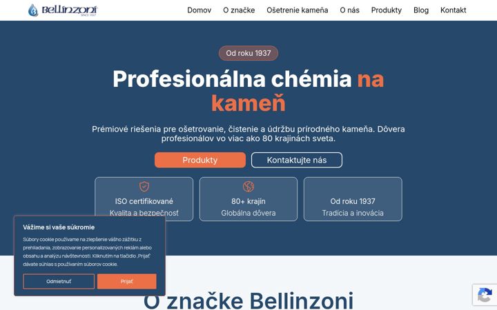 Екранна снимка на bellinzoni.sk