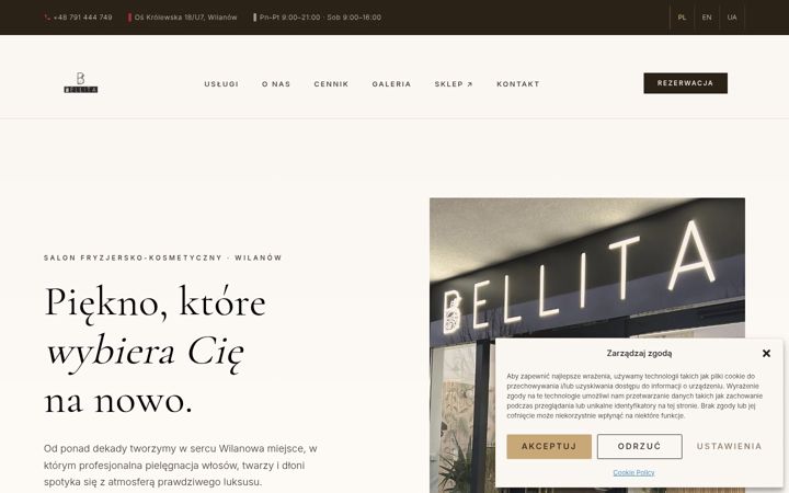 Screenshot of bellita.waw.pl