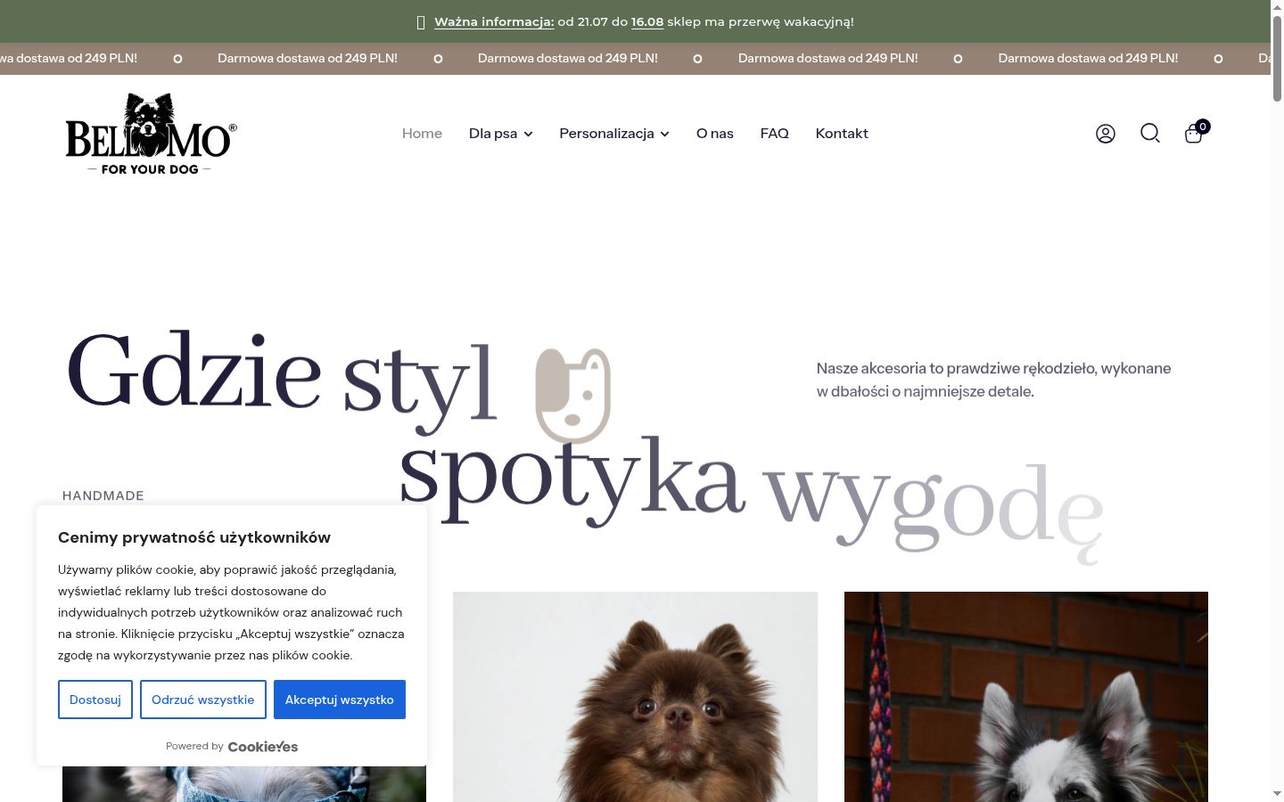 Snímka obrazovky banera súhlasu zobrazeného pred akoukoľvek interakciou