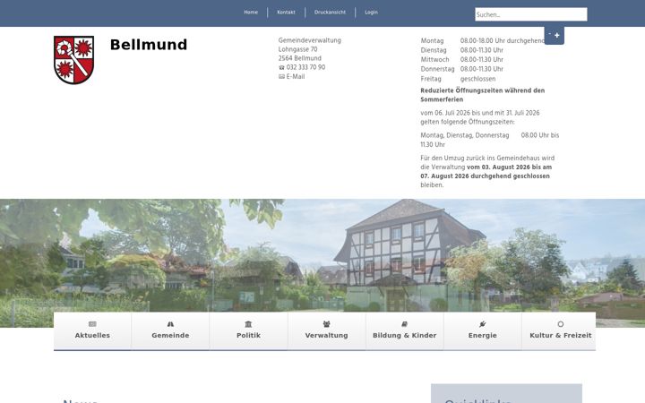 Screenshot of bellmund.ch