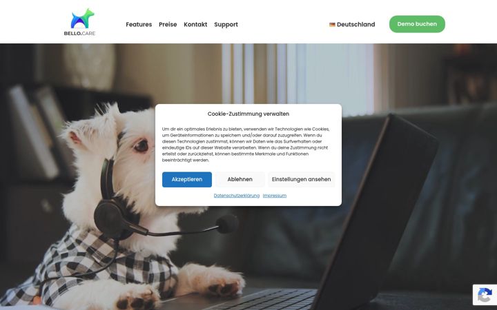 Screenshot of bello.care