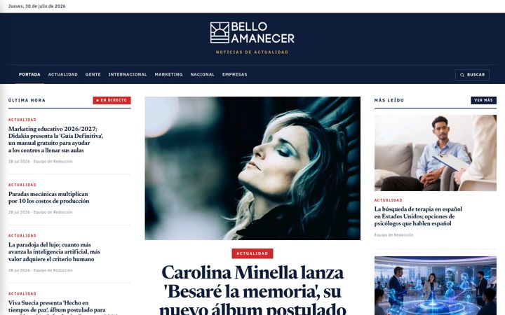 Screenshot of belloamanecer.mx