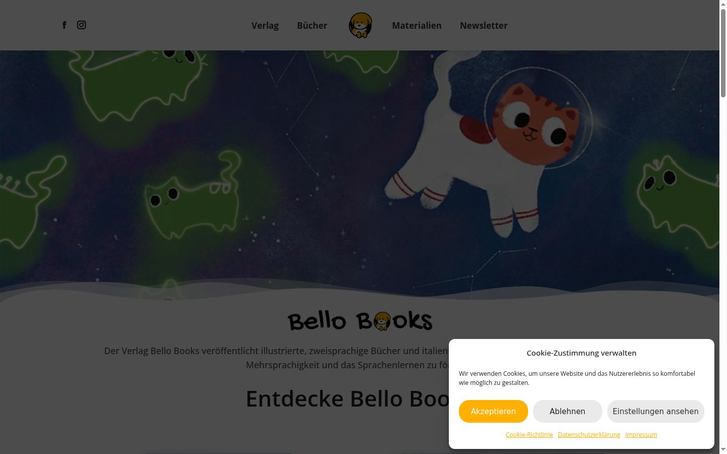 Screenshot tal-banner tal-kunsens muri qabel kwalunkwe interazzjoni