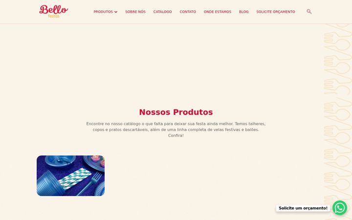 Screenshot of bellofestas.com.br