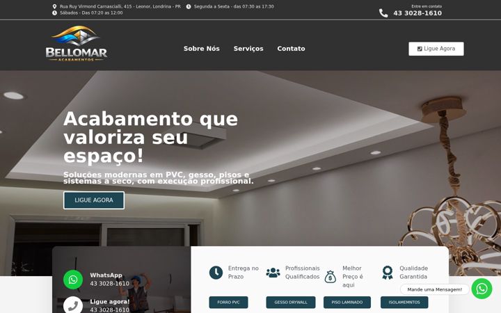 Screenshot of bellomaracabamentos.com.br