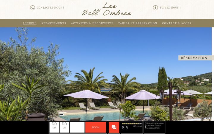 Screenshot of bellombres.fr