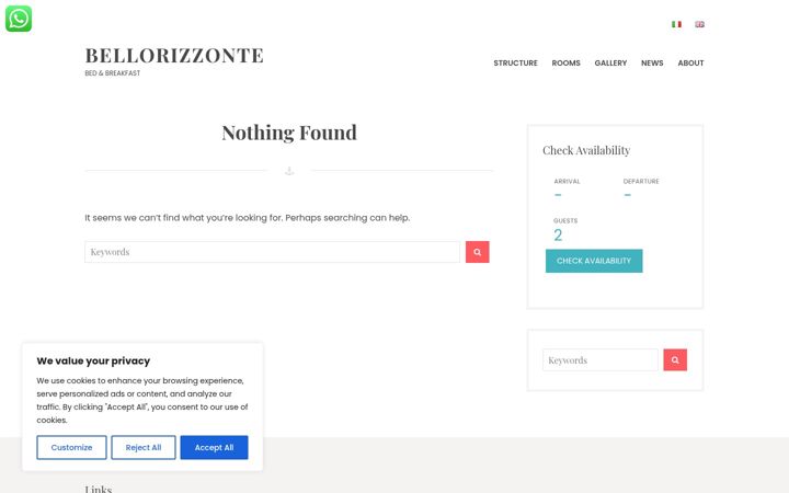 Screenshot of bellorizzonte.it