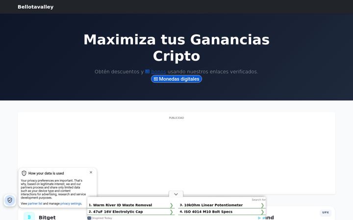 Screenshot of bellotavalley.com