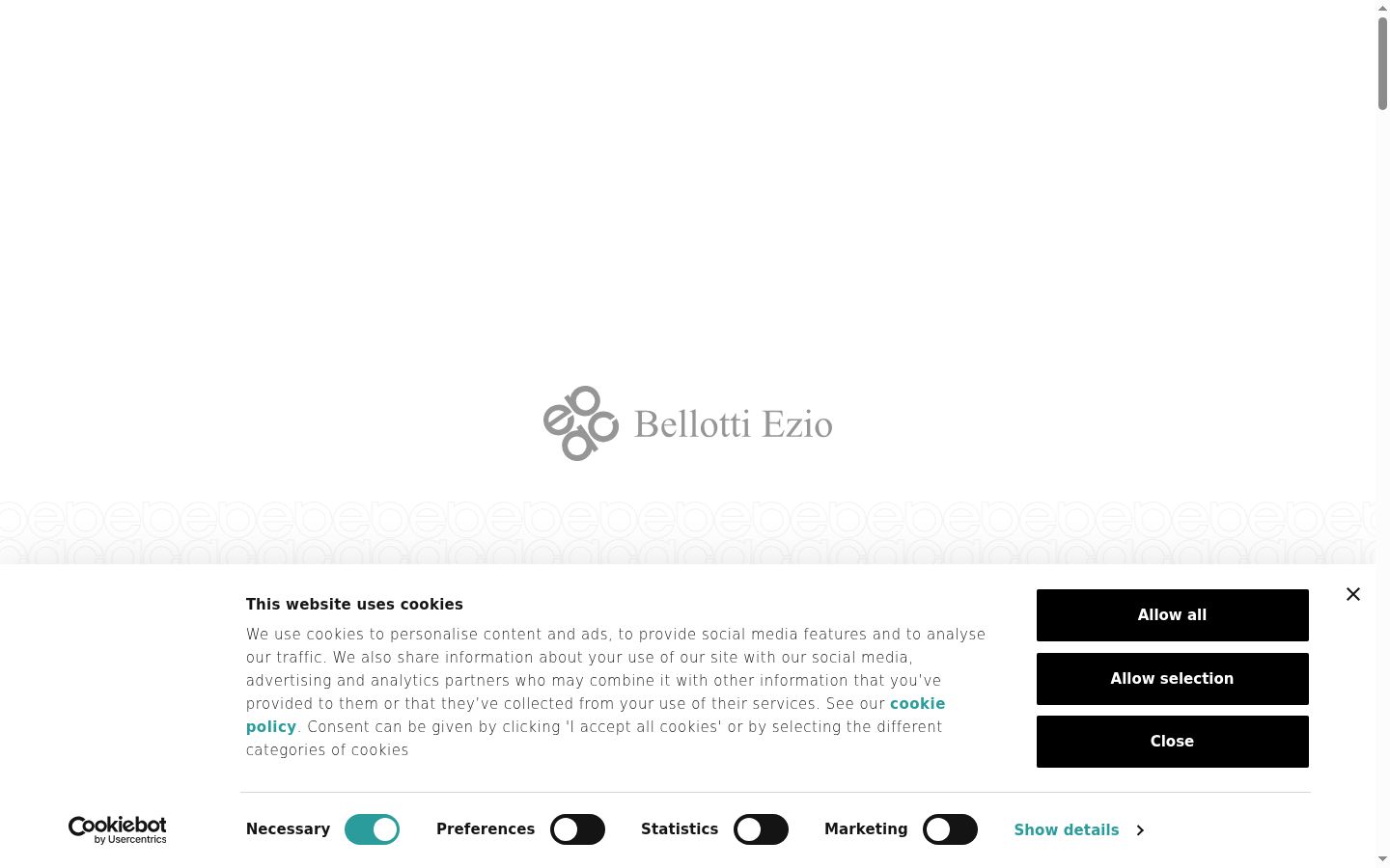 Screenshot del banner di consenso mostrato prima di qualsiasi interazione