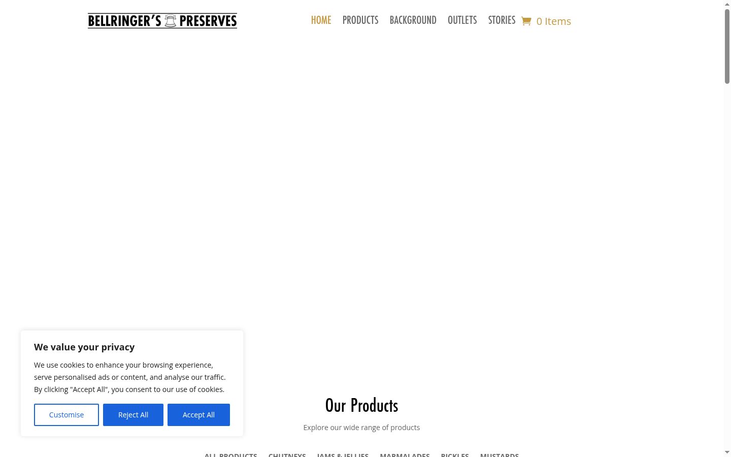 Captura de pantalla del banner de consentimiento mostrado antes de cualquier interacción