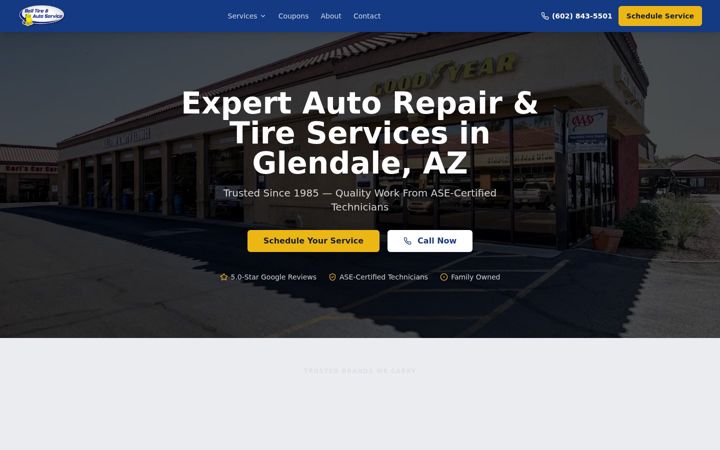 Screenshot of belltireaz.com