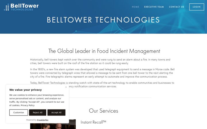 Screenshot of belltowertech.com