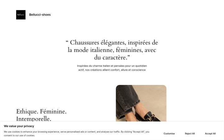 Screenshot of bellucci-shoes.com
