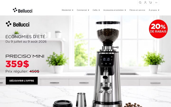 Screenshot of bellucci.ca
