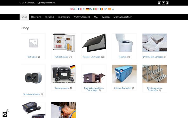 Screenshot of belluna.eu