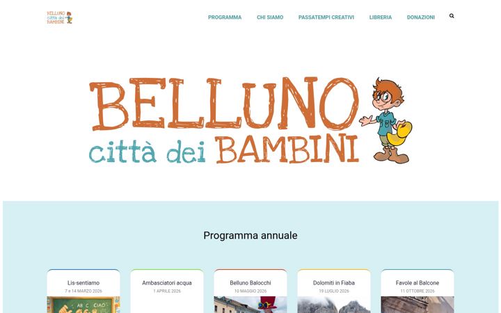 Screenshot of bellunobambini.it
