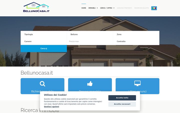 Screenshot of bellunocasa.it