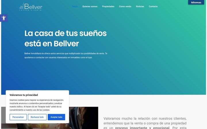 Screenshot of bellverinmobiliaria.com