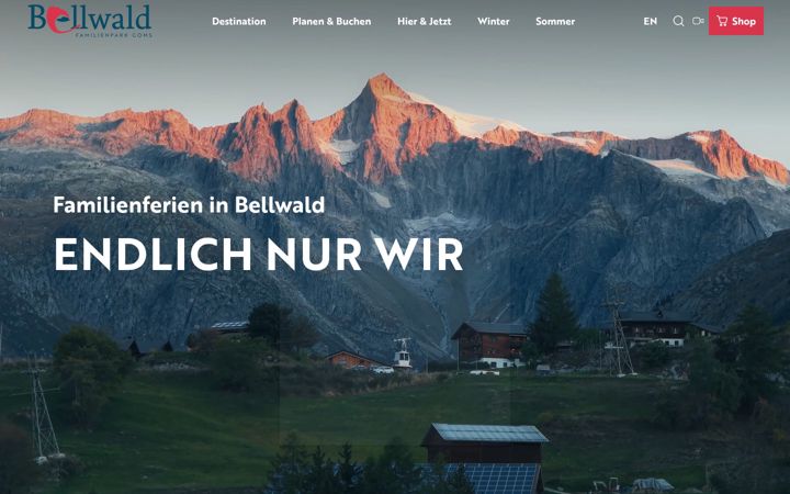 Skærmbillede af bellwald.ch