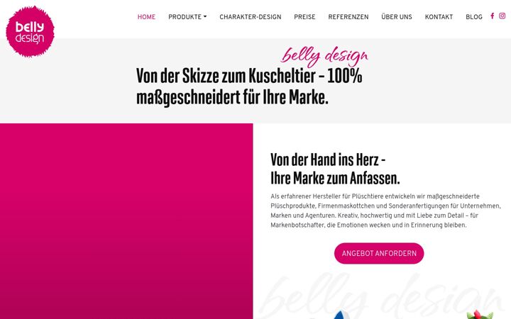 Screenshot di bellydesign.de