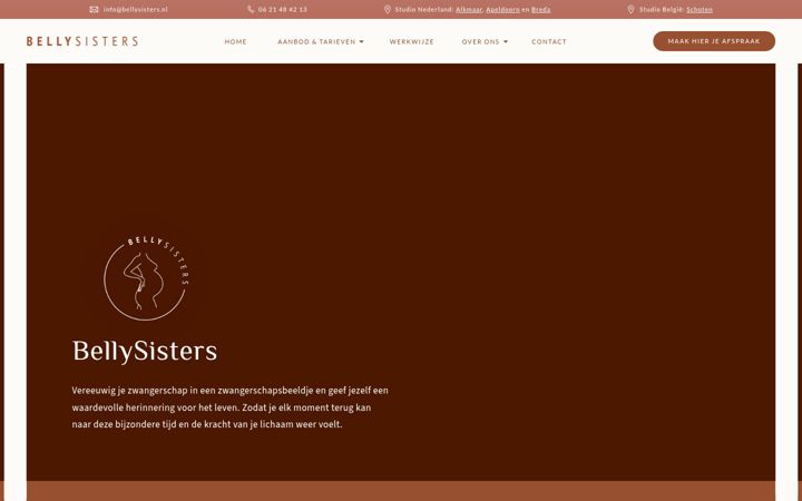 Screenshot of bellysisters.nl