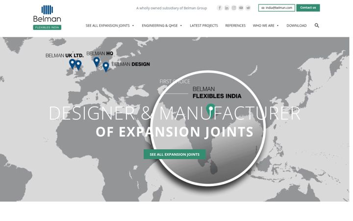 Screenshot of belman-flexibles-india.com