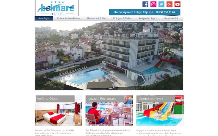 Screenshot of belmareotel.com