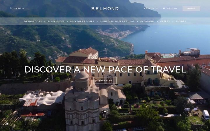 Captură de ecran a belmond.com