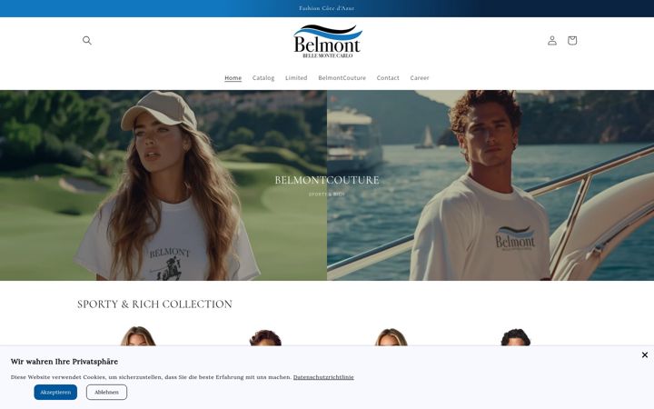 Screenshot of belmontcouture.com
